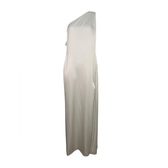 Alice + Olivia Paulette One Shoulder Ivory Satin Gown Size 6 NWOT - Picture 1 of 12